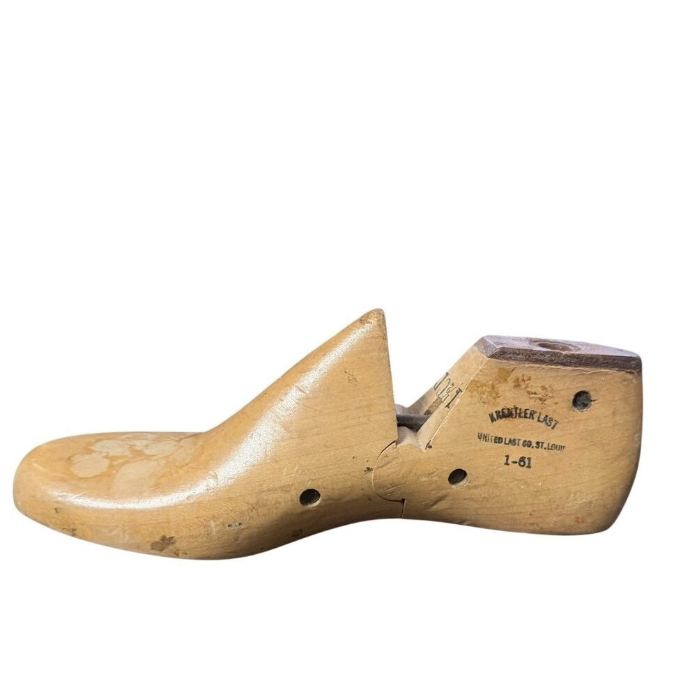 VTG  Kids Size 1.5 C-D Single Shoe Last Forms KRENTLER Bros 1961 St LOUIS Wood
